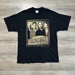 Vintage 2001 Nickelback Silver Side Up Black T-shirt Sz XL